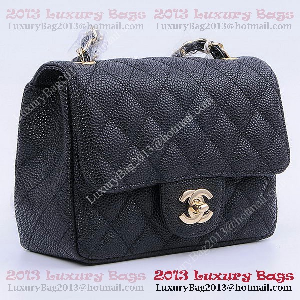 Chanel mini Classic Flap Bag Black Cannage Patterns 1115 Gold