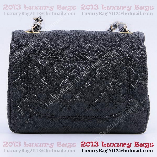 Chanel mini Classic Flap Bag Black Cannage Patterns 1115 Gold