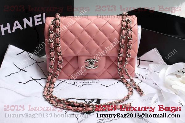 Chanel Classic Flap Bags Pink Original Sheepskin Leather A1116 Silver