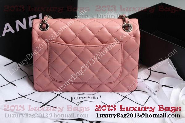 Chanel Classic Flap Bags Pink Original Sheepskin Leather A1116 Silver