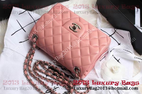 Chanel Classic Flap Bags Pink Original Sheepskin Leather A1116 Silver