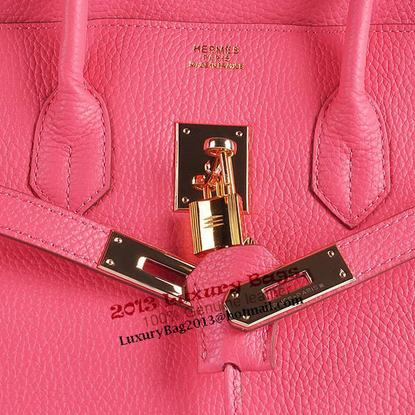 Hermes Birkin 35CM Tote Bag Pink Clemence Leather H6089 Gold