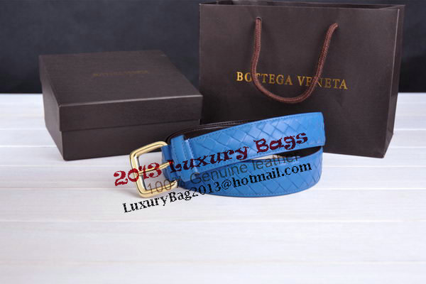 Bottega Veneta Intrecciato Nappa Belt 274483 Blue