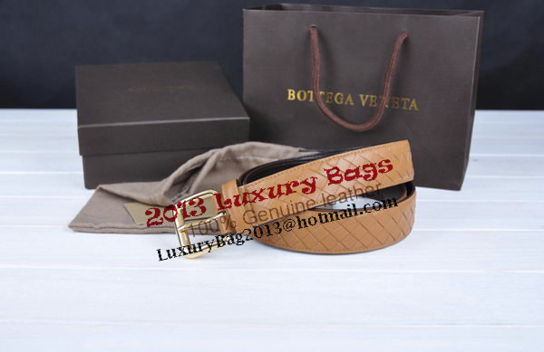 Bottega Veneta Intrecciato Nappa Belt 274483 Camel