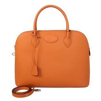 Hermes Bolide 37CM Tote Bags Calf Leather Orange