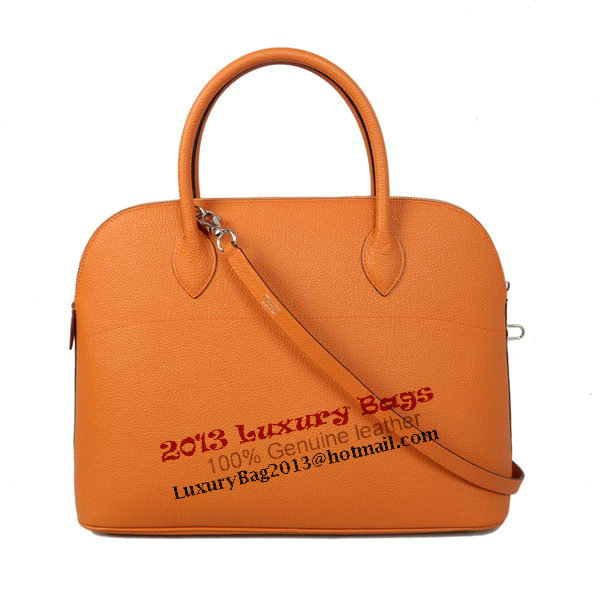 Hermes Bolide 37CM Tote Bags Calf Leather Orange