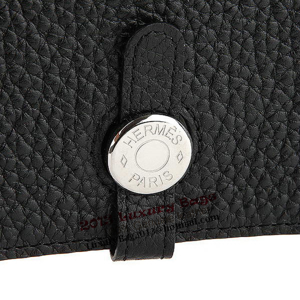 Hermes Dogon Combined Wallet A508 Black