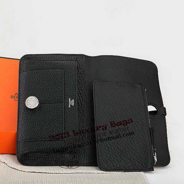 Hermes Dogon Combined Wallet A508 Black