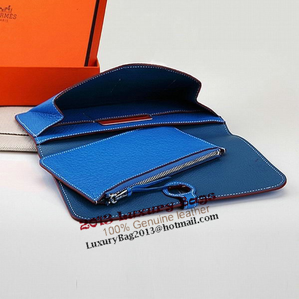 Hermes Dogon Combined Wallet A508 Blue