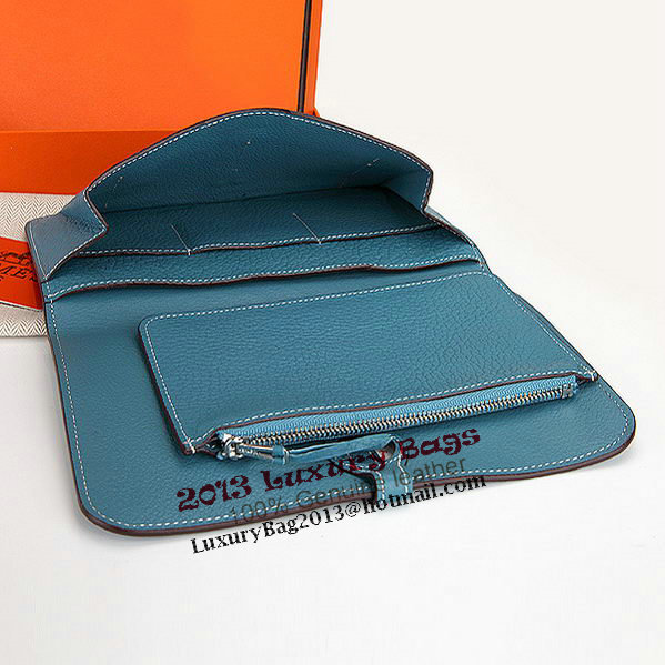 Hermes Dogon Combined Wallet A508 Light Blue