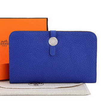 Hermes Dogon Combined Wallet A508 RoyalBlue