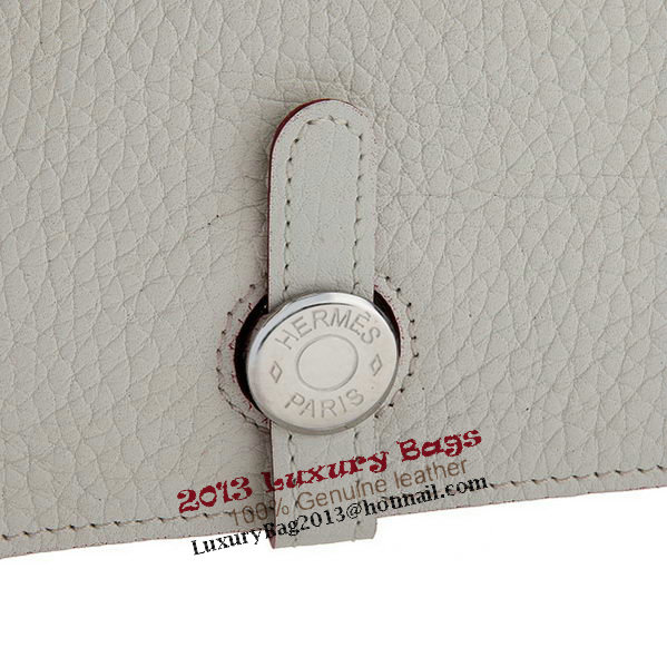 Hermes Dogon Combined Wallet A508 White