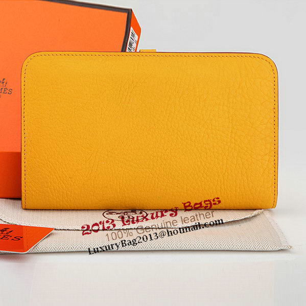 Hermes Dogon Combined Wallet A508 Yellow