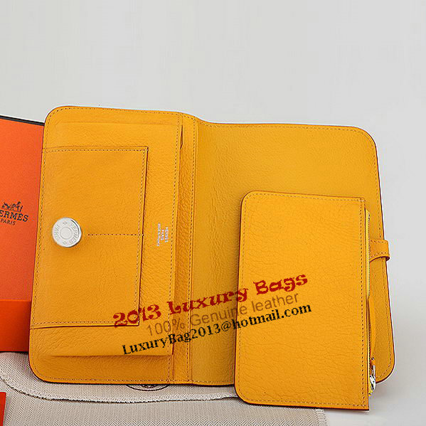 Hermes Dogon Combined Wallet A508 Yellow