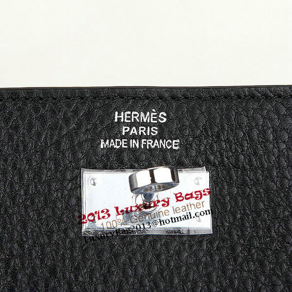 Hermes Kelly Original Leather Bi-Fold Wallet A708 Black