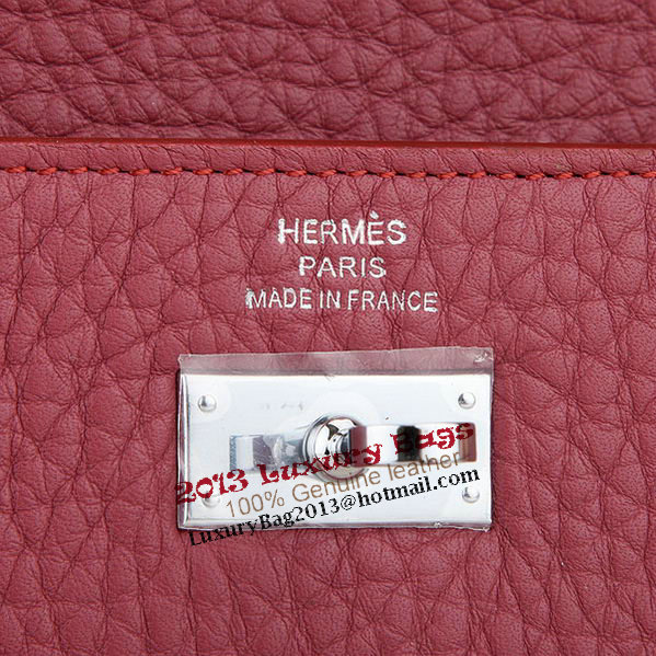 Hermes Kelly Original Leather Bi-Fold Wallet A708 Burgundy