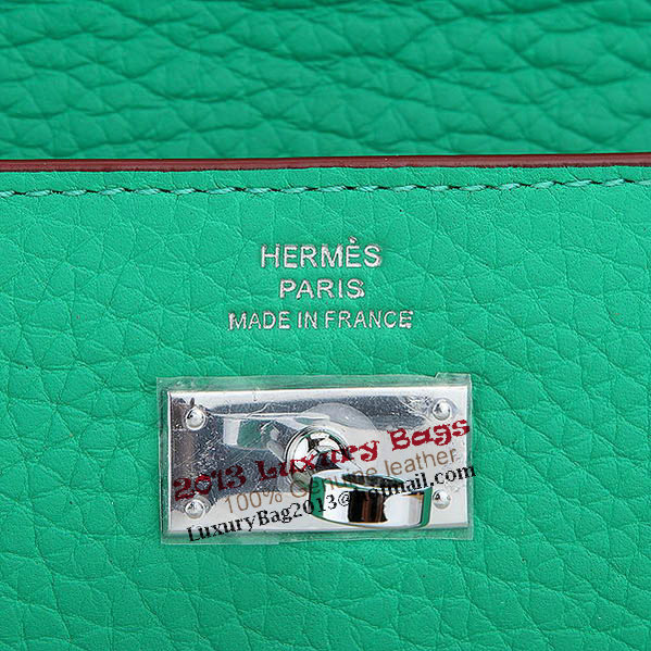 Hermes Kelly Original Leather Bi-Fold Wallet A708 Green