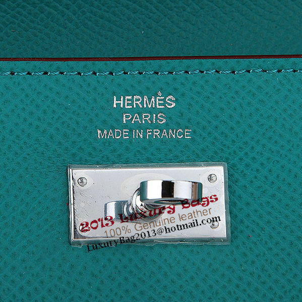 Hermes Kelly Original Saffiano Leather Bi-Fold Wallet A708 Light Green