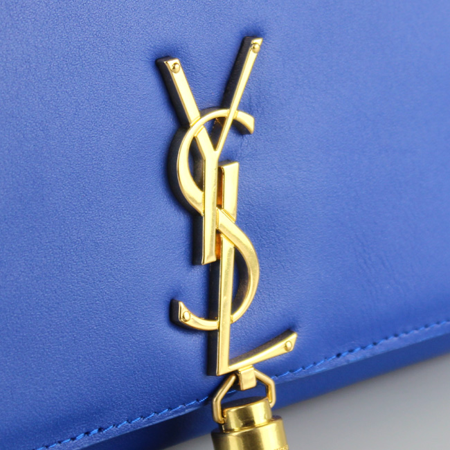 Yves Saint Laurent Monogramme Cross-body Shoulder Bag 66016 Blue