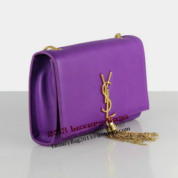 Yves Saint Laurent Monogramme Cross-body Shoulder Bag 66016 Purple