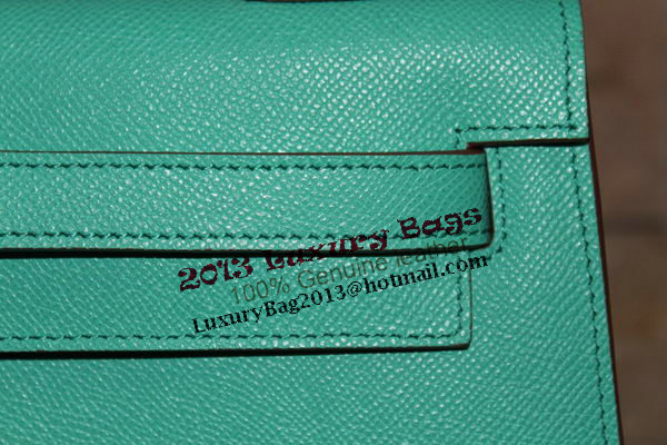 Hermes Kelly 32cm Shoulder Bag Light Green Saffiano Leather K32 Gold