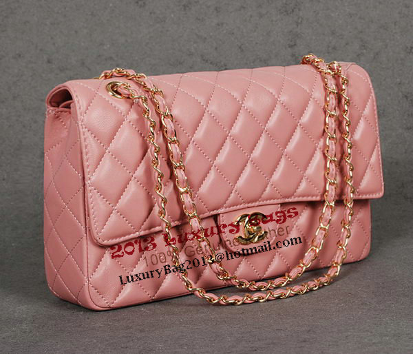 Chanel Classic Flap Bag 1113 Pink Sheep Leather Gold