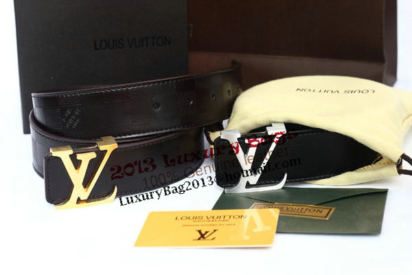 Louis Vuitton Black Leather Belt LV2057