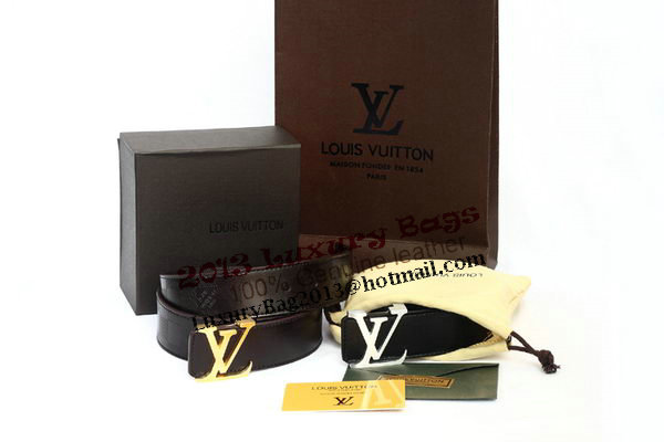 Louis Vuitton Black Leather Belt LV2057