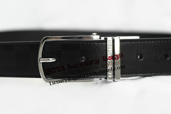 Louis Vuitton Black Leather Belt LV2058