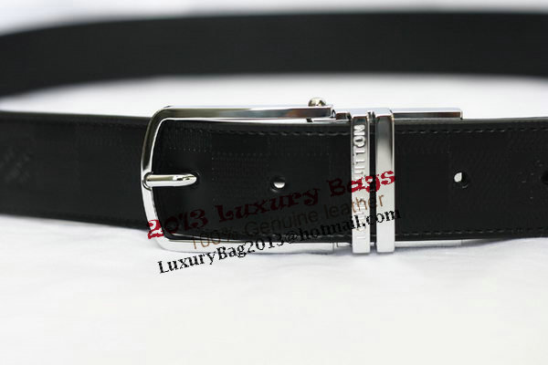 Louis Vuitton Black Leather Belt LV2058