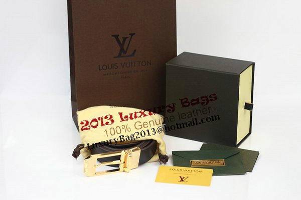 Louis Vuitton Brown Leather Belt LV2059