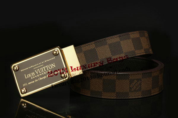 Louis Vuitton Damier Ebene Canvas Belt LV2066