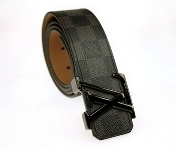 Louis Vuitton Damier Graphite Canvas Belt LV2067 Black