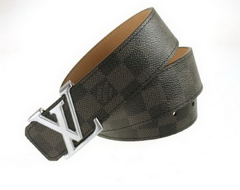 Louis Vuitton Damier Graphite Canvas Belt LV2067 Silver