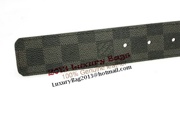 Louis Vuitton Damier Graphite Canvas Belt LV2067 Silver