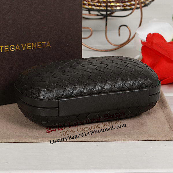 Bottega Veneta Intrecciato Sheepskin Impero Ayers Knot Clutch 11308 Black