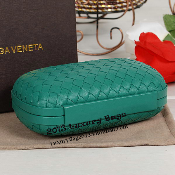 Bottega Veneta Intrecciato Sheepskin Impero Ayers Knot Clutch 11308 Green