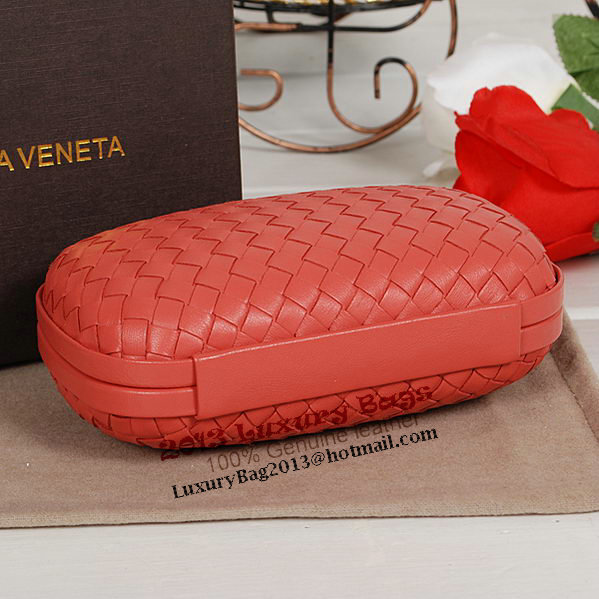 Bottega Veneta Intrecciato Sheepskin Impero Ayers Knot Clutch 11308 Light Red