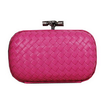 Bottega Veneta Intrecciato Sheepskin Impero Ayers Knot Clutch 11308 Rose