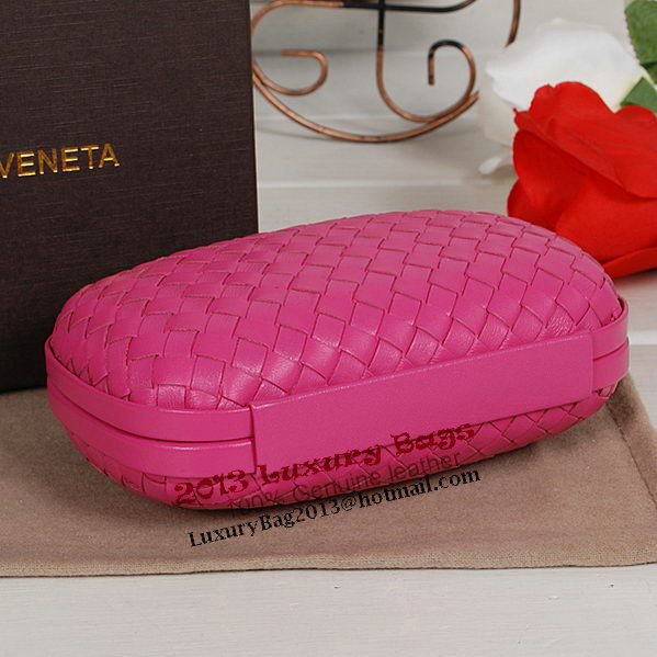 Bottega Veneta Intrecciato Sheepskin Impero Ayers Knot Clutch 11308 Rose