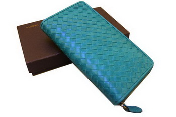 Bottega Veneta Intrecciato Nappa Zip Around Wallet 17004 Light Green