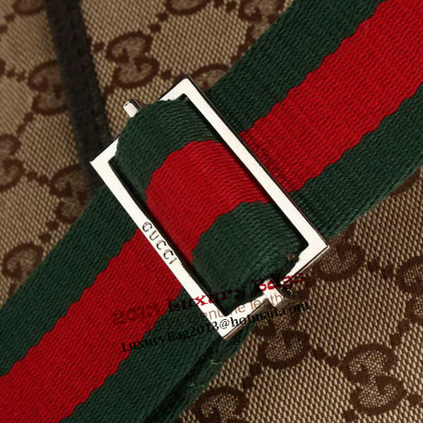 Gucci GG Canvas Medium Messenger Bag 189751 Brown