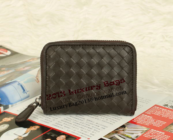 Bottega Veneta Intrecciato Nappa Mini Wallet 5818 Brown