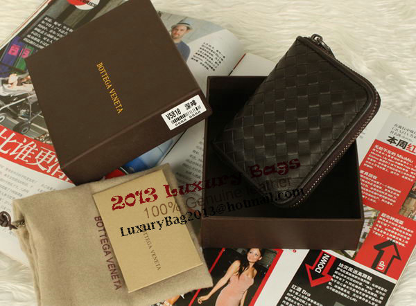 Bottega Veneta Intrecciato Nappa Mini Wallet 5818 Brown