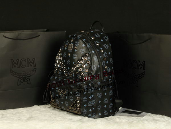 MCM Stark Backpack Jumbo in Calf Leather 8100 Black