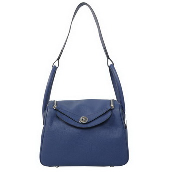 Hermes Lindy 30CM Havanne Shoulder Bag RoyalBlue