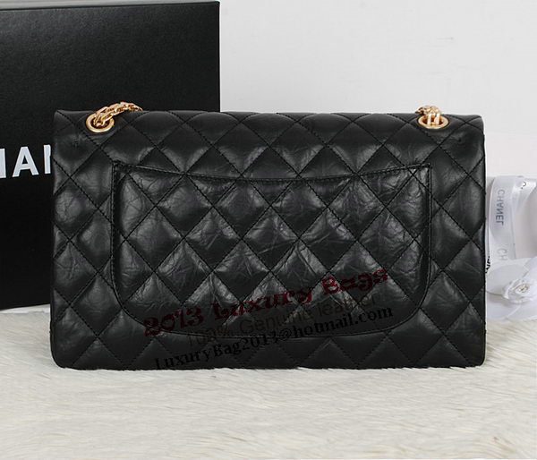 Chanel A30227 Black Sheepskin Leather Jumbo Flap Bags Gold