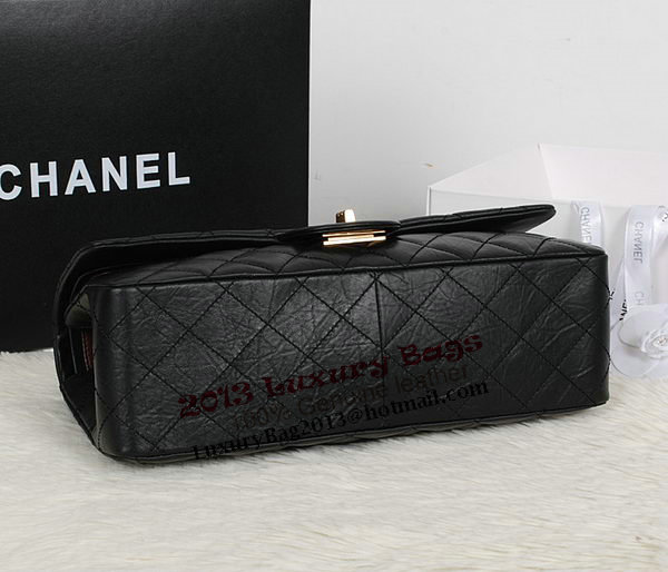 Chanel A30227 Black Sheepskin Leather Jumbo Flap Bags Gold