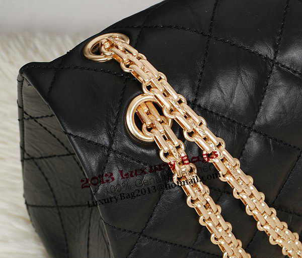 Chanel A30227 Black Sheepskin Leather Jumbo Flap Bags Gold