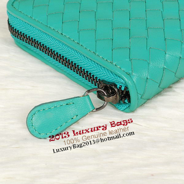 Bottega Veneta Intrecciato Nappa Zip Around Wallet BV20017 Green